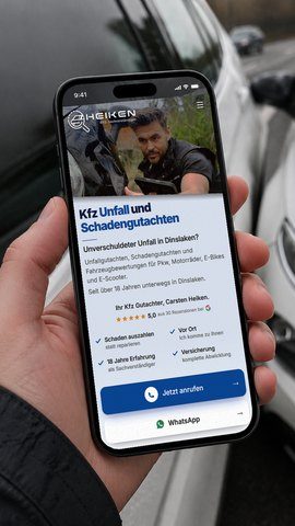 Schaden online melden beim Kfz Gutachter für Voerde